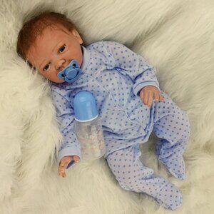 22" Handmade Realistic Reborn Baby Dolls Boy Doll Vinyl Silicone Newborn Gifts